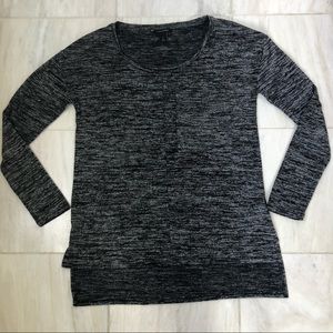 Banana Republic tunic heather gray scoop neck